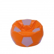 Baby Ball - fotoliu puf - imitatie piele portocaliu/mov